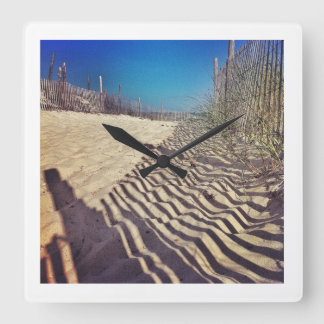 Relógio Quadrado Tempo da praia