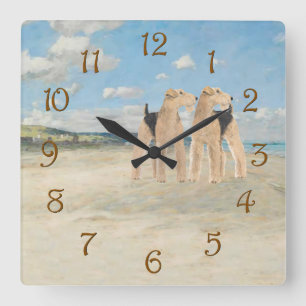 Relógio Quadrado Tempo de Praia
