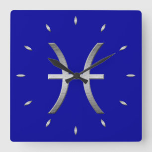 Relógio Quadrado tempo dos peixes