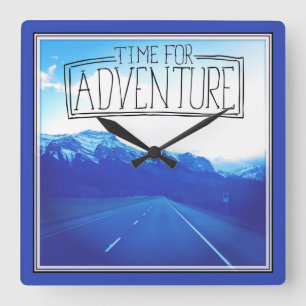 Relógio Quadrado Tempo Para Aventura