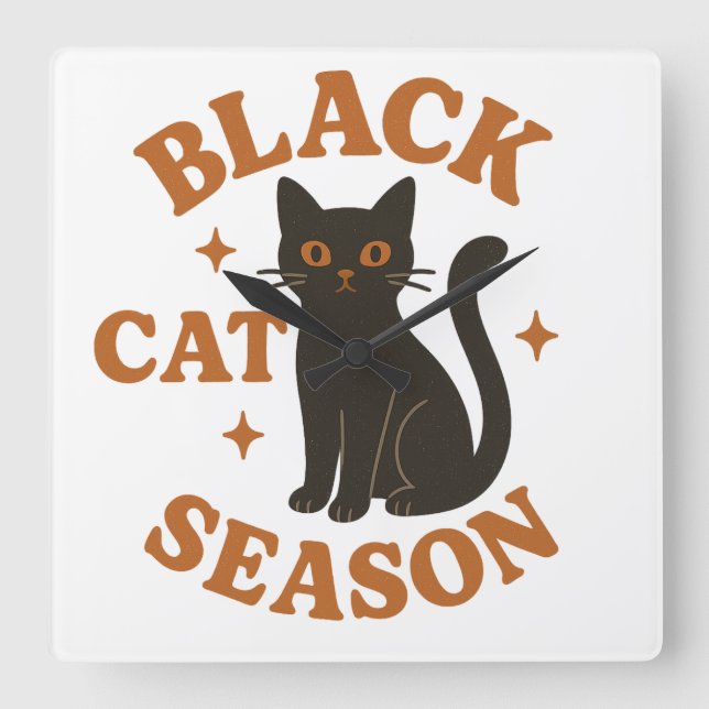 Relógio Quadrado temporada de Black cat (Frente)