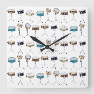 Relógio Quadrado Temporização do Drum Drum Drum Drumline Percussion