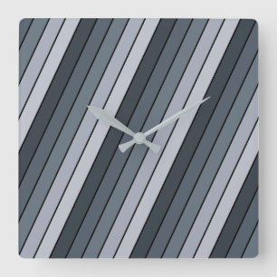 Relógio Quadrado Tendy Modern Space Cinzas Stripes