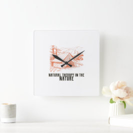 Relógio Quadrado Terapia natural na natureza Wall Clock