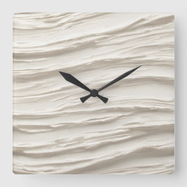 Relógio Quadrado Textura de marfim abstrato