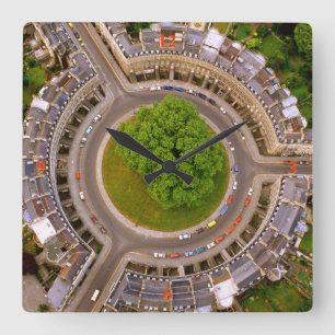 Relógio Quadrado The Circus, From the air, Bath.