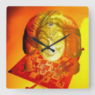 Relógio Quadrado The Genius Wall Clock