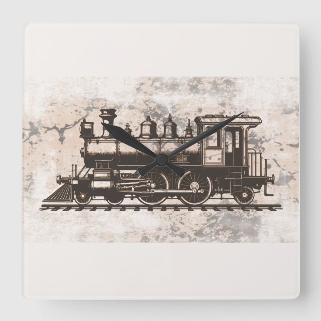 Relógio Quadrado The golden age of steam (Frente)