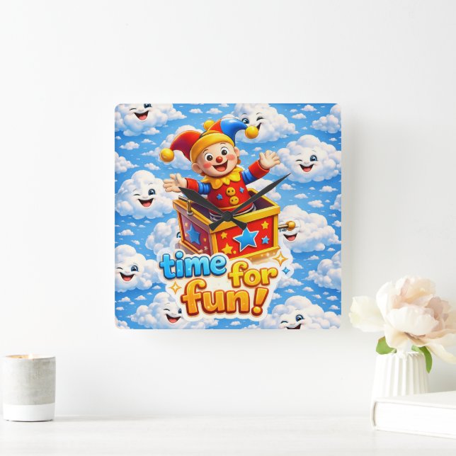 Relógio Quadrado The golden toy box nursery wall clock (Lar)