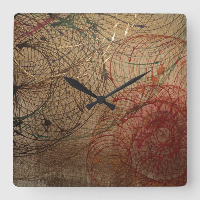 Relógio Quadrado "The Primary Light", por Ramona Dumitrescu (Frente)