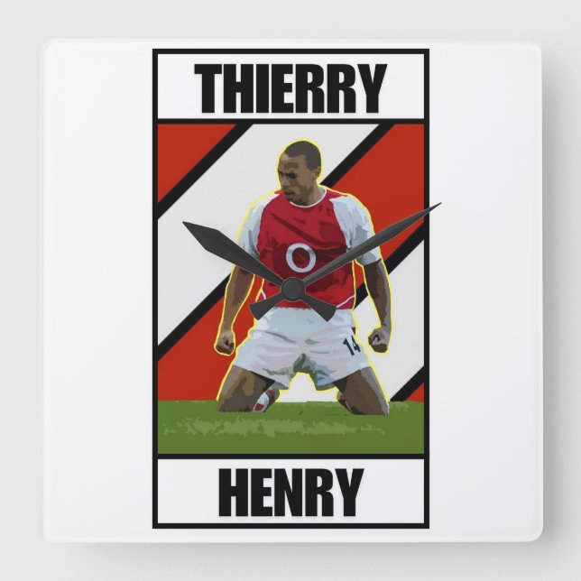 Relógio Quadrado Thierry Henry (Frente)