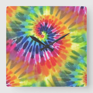 Relógio Quadrado Tie Dye 2