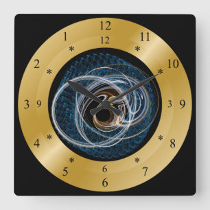 Relógio Quadrado Time Machine Clock ~ Chaos Galaxy ~ Black Hole ~ I