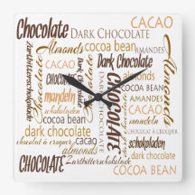 Tipografia Multilíngue do Chocolate Colagem de Pal