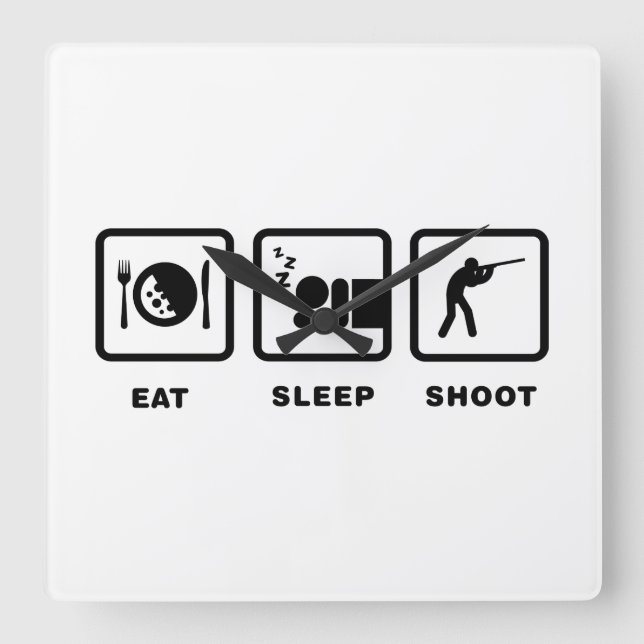 Relógio Quadrado Tiro (Frente)