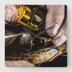 Relógio Quadrado Tiro do uísque