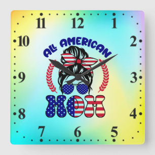 Relógio Quadrado Toda Mãe Americana-32169