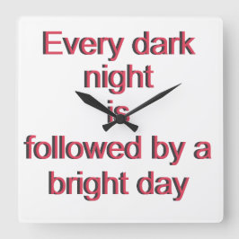 Relógio Quadrado Toda Noite Escura