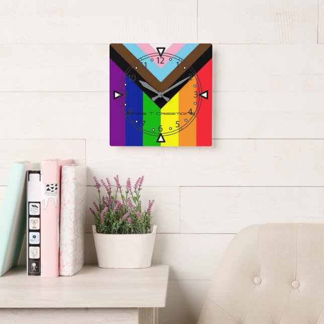 Relógio Quadrado Todas Inclusivas (Sala de leitura)