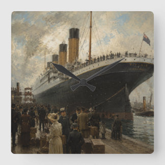 Relógio Quadrado Todos a Bordo Titanic