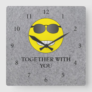 Relógio Quadrado Together with you