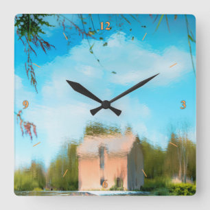 Relógio Quadrado Topsy Turvy