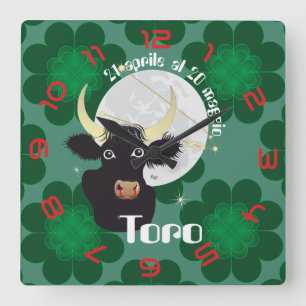 Relógio Quadrado Toro 21 al 20 Orologio Aprile maggio