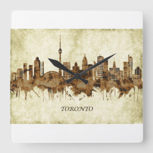 Relógio Quadrado Toronto Canada Cityscape