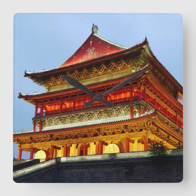 Relógio Quadrado Torre de tambor de Xi'An (Frente)