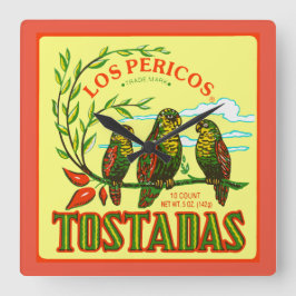 RELÓGIO QUADRADO TOSTADAS