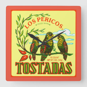 RELÓGIO QUADRADO TOSTADAS