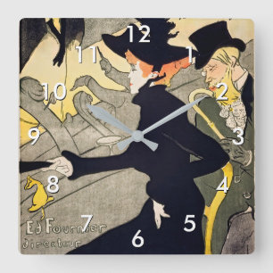 Relógio Quadrado Toulouse-Lautrec - Divan Japonais