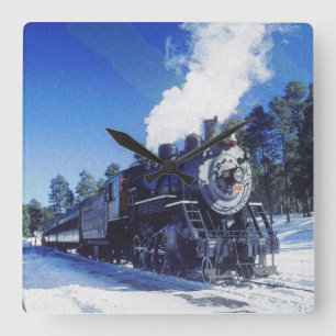 Relógio Quadrado Train 3 Clocks