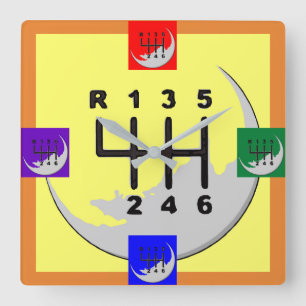 Relógio Quadrado Transmissão MANUAL - CORES