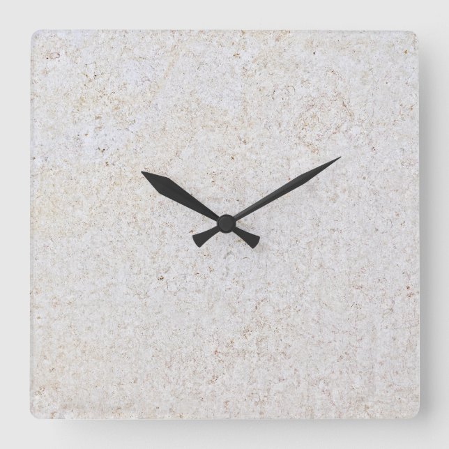 Relógio Quadrado Travertine Stone Pattern Acrylic Wall Clock (Frente)