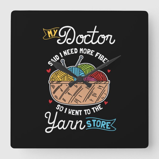 Relógio Quadrado tricô (Frente)