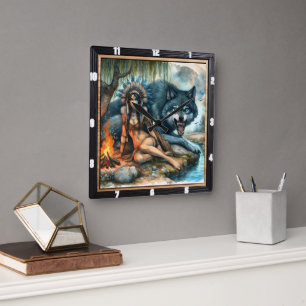 Relógio Quadrado Trilha Nativa: Mole de Glade Oculta