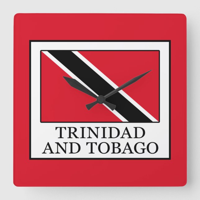 Relógio Quadrado Trinidade e Tobago (Frente)
