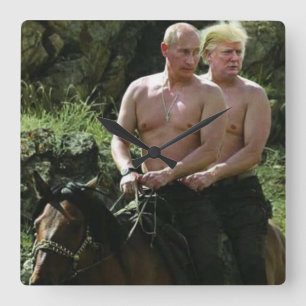 RELÓGIO QUADRADO TRUMP ADORA PUTIN