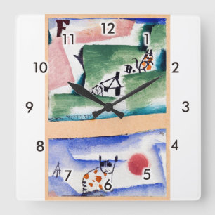 Relógio Quadrado Turf de Tomcat, Paul Klee