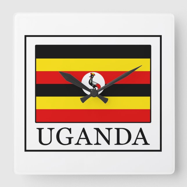 Relógio Quadrado Uganda (Frente)
