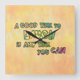 Relógio Quadrado UM BOM TiME PARA RIR É POSSÍVEL