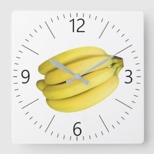 Relógio Quadrado Um monte de bananas
