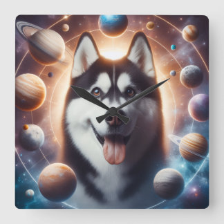 Relógio Quadrado Um PET no espaço