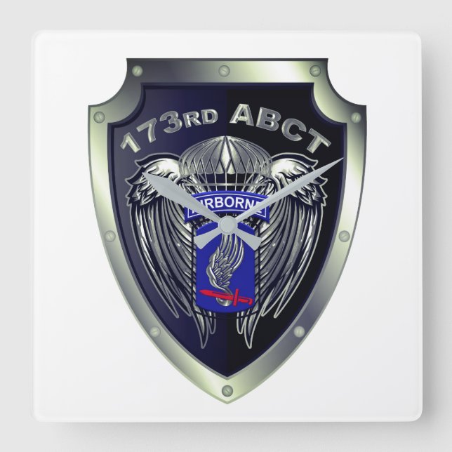 Relógio Quadrado Uma espécie de 173ª Equipe de Combate de Brigadas  (Frente)