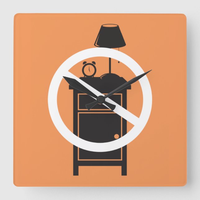 Relógio Quadrado Uma Noite De Pé (Frente)