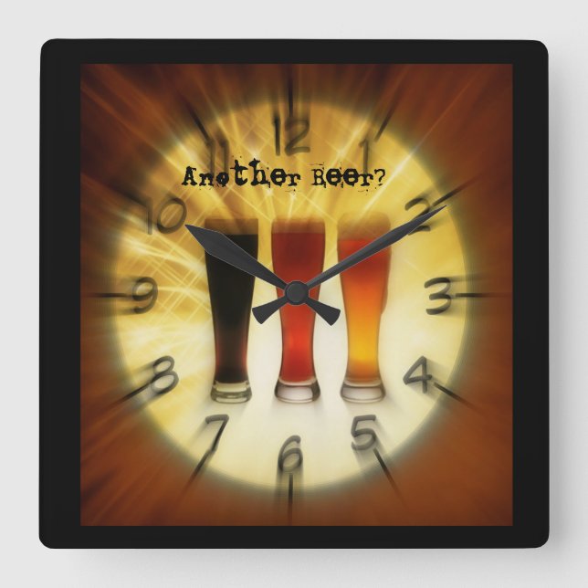 Relógio Quadrado Uma outra cerveja (Frente)