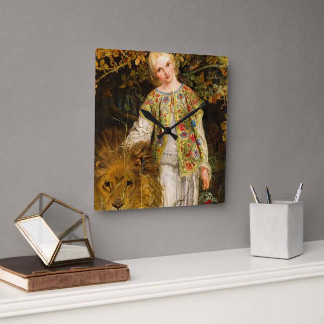 Relógio Quadrado Una e o Leão, 1860 por William Bell Scott (Escritório)