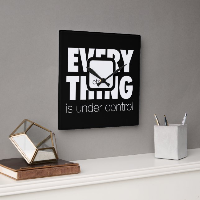 Relógio Quadrado Under ctrl (Escritório)