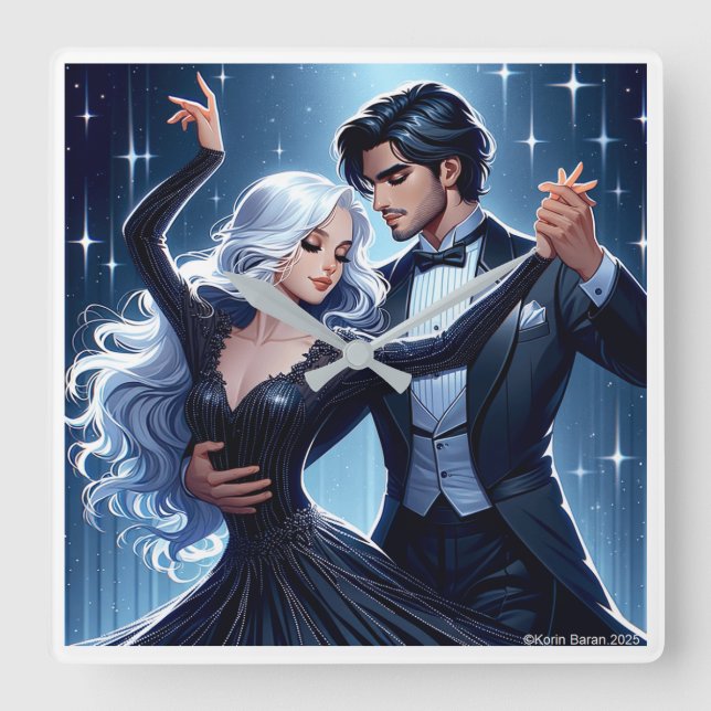 Relógio Quadrado Under The Sky - Romantic Wall Clock (Frente)